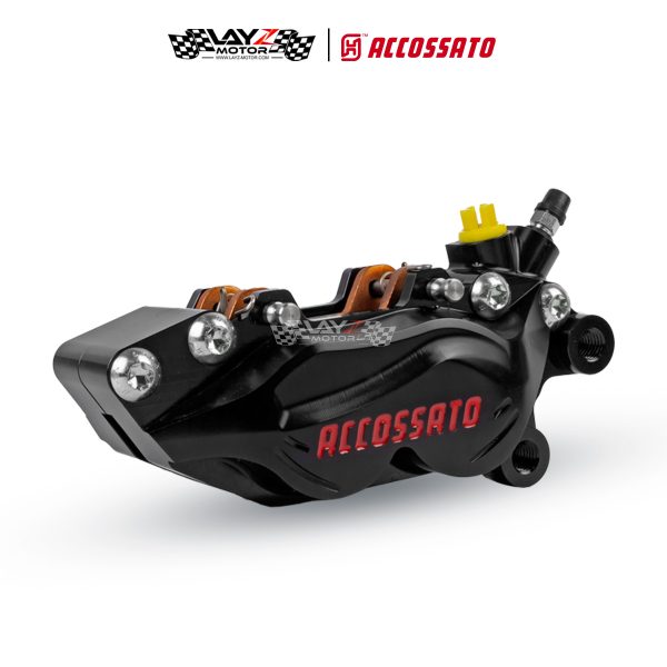 Second image of Accossato Racing PZ013 Front 4P Caliper Axial CNC 40mm Distance- Black Oxidation