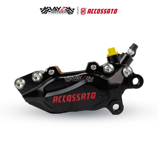 Accossato Racing PZ013 Front 4P Caliper Axial CNC 40mm Distance- Black Oxidation