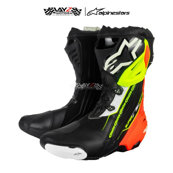 Second image of Alpinestars Supertech R Vented Boots - Black Red Yellow, 44
