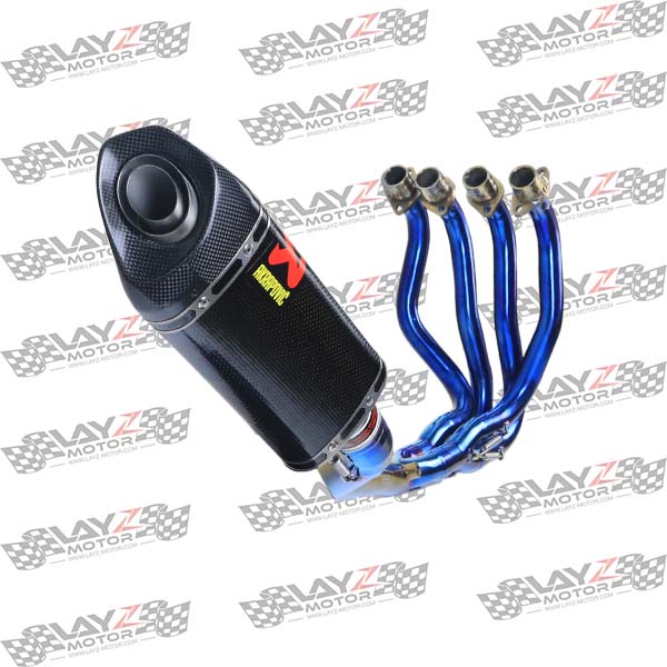 Akrapovic plus Header Titanium Blue Kawasaki ZX25R