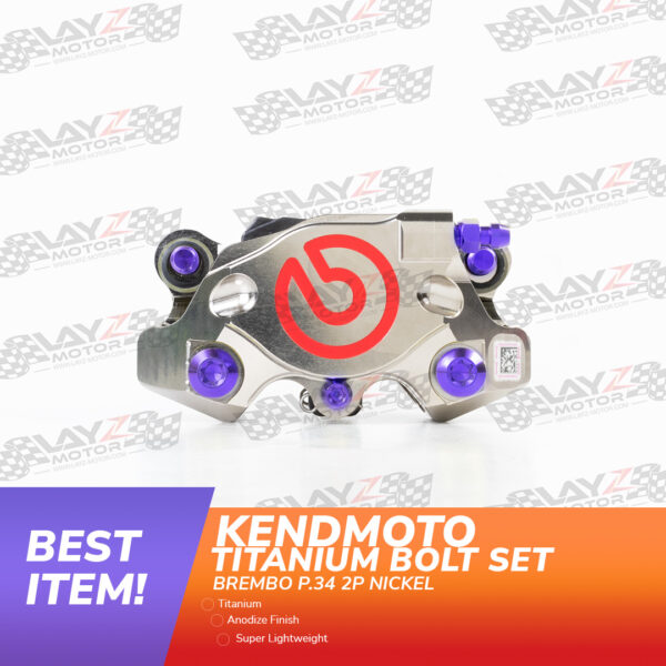 Kendmoto Baut Titanium Set - Brembo P2.34 Supersport Nickel