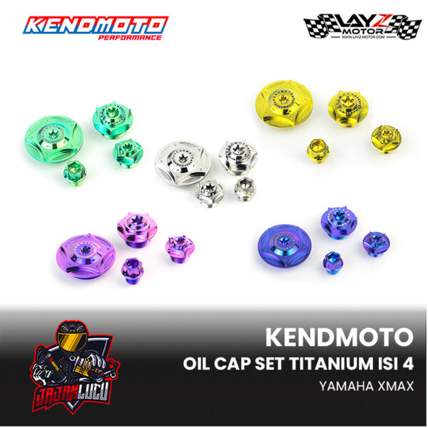Kendmoto Titanium Oil Cap Set - Yamaha X-Max 250