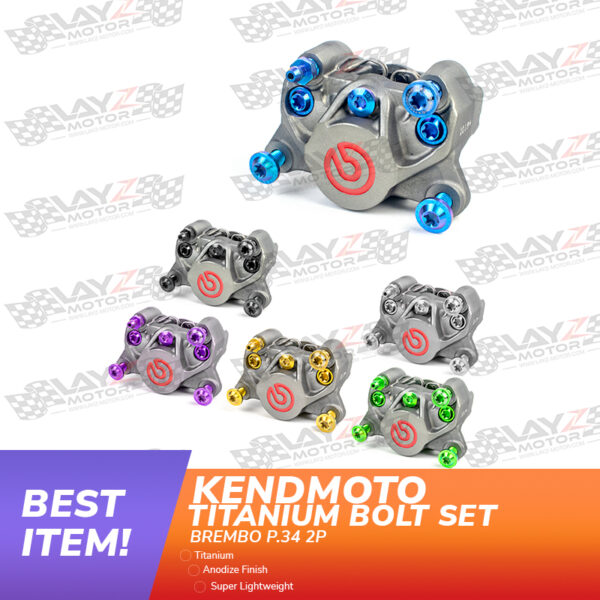 Kendmoto Baut Titanium Set - Brembo Kaliper P2.34