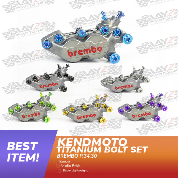 Kendmoto Baut Titanium Set - Brembo Caliper P4 34.30