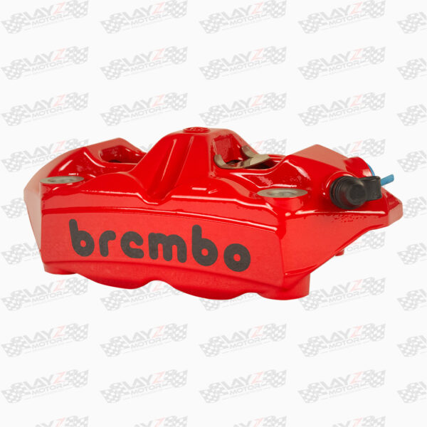 Second image of Brembo M4.34 Monobloc Front Radial Brake Calipers Right Only 100mm, Red Black Logo