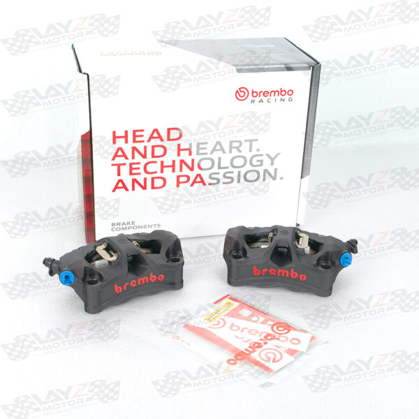 Second image of Brembo Front Brake Set Radial Calipers Stylema 100mm, Black Red Logo