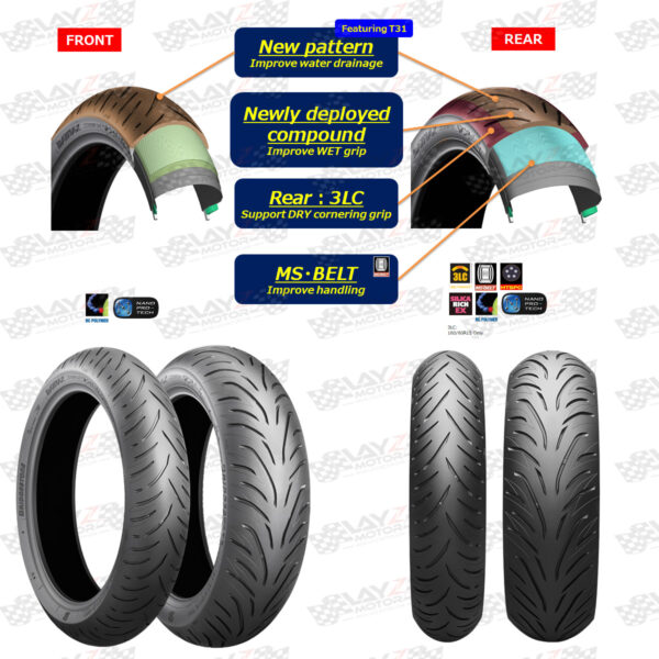 Second image of Bridgestone Battlax SC2 Rain - Motorcycle Tires