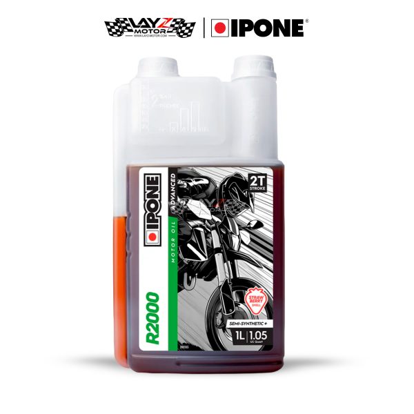 IPONE R2000 Strawberry - 1L Oli Samping 2T