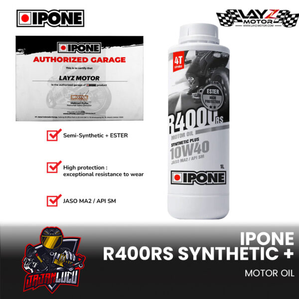 Ipone R4000RS 4T Semi-Synthetic + ESTER 10W40, 1 Liter