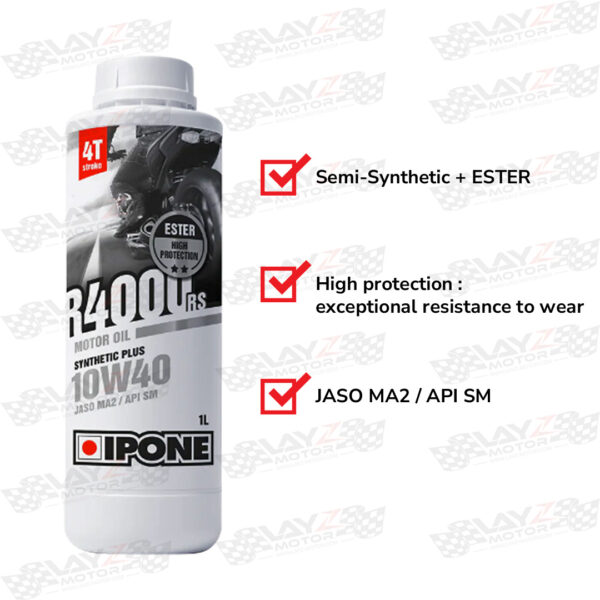 Second image of Ipone R4000RS 4T Semi-Synthetic + ESTER 10W40, 1 Liter