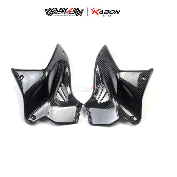 Kabon X Dry Carbon Front Side Tank Panel - Kawasaki H2