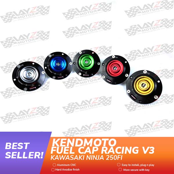 Kendmoto Fuel Cap Racing Keyless V3 - Kawasaki Ninja 250 / 300 2013-2017