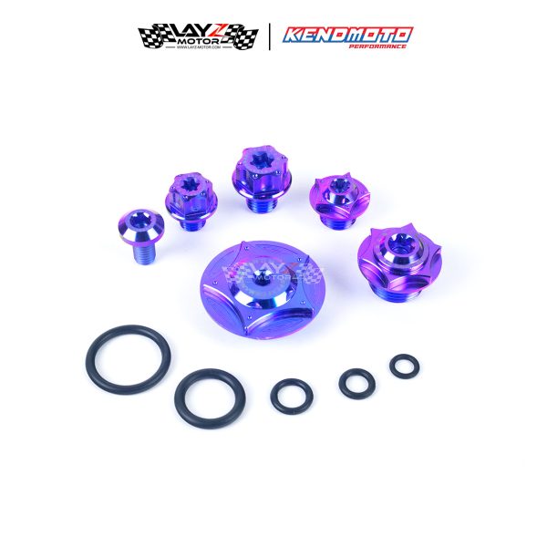 Second image of KENDMOTO Yamaha XMAX 250 Oil Cap Set Titanium (isi 6)