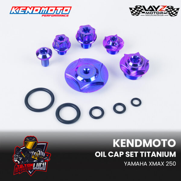 Kendmoto Oil Cap Set Titanium Yamaha XMAX 250 isi 6