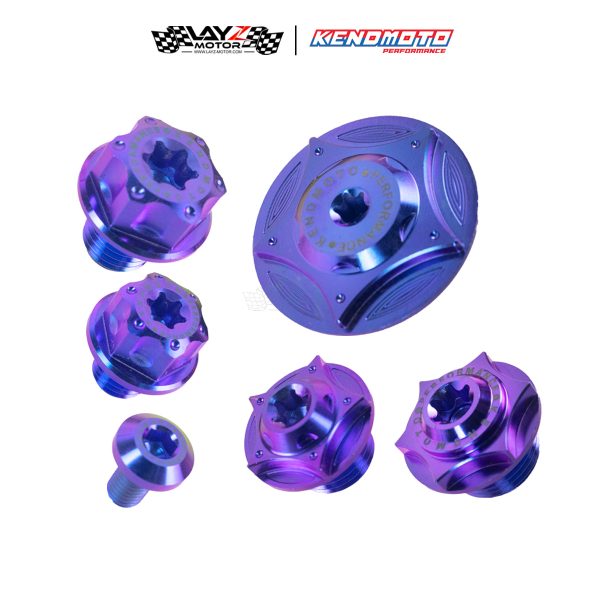 KENDMOTO Yamaha XMAX 250 Oil Cap Set Titanium (isi 6)