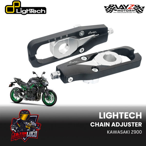Lightech Chain Adjuster Kit Black - Kawasaki Z900