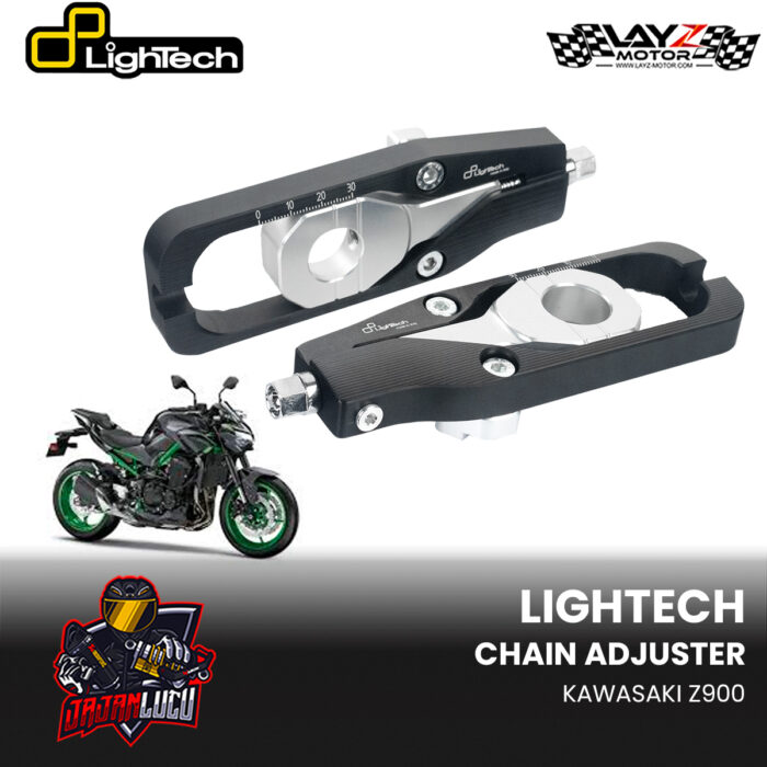 Lightech Chain Adjuster Kit Black - Kawasaki Z900