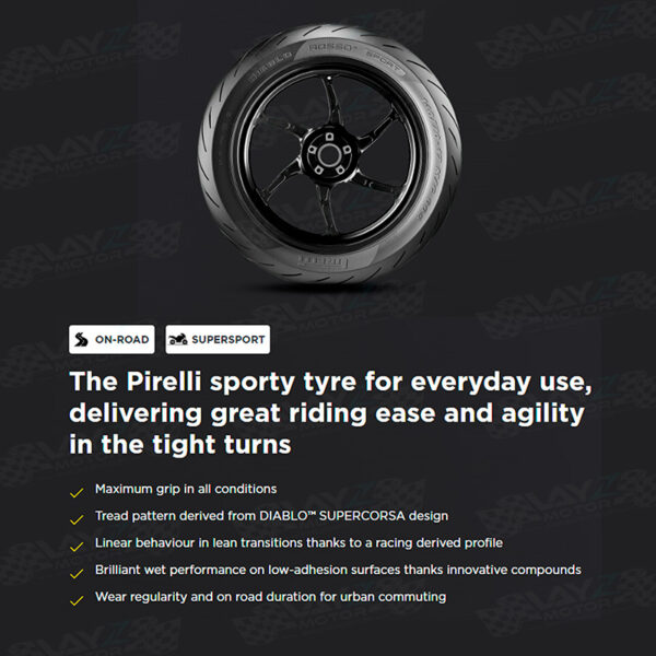 Second image of PIRELLI Diablo Rosso Sport 80/90-17