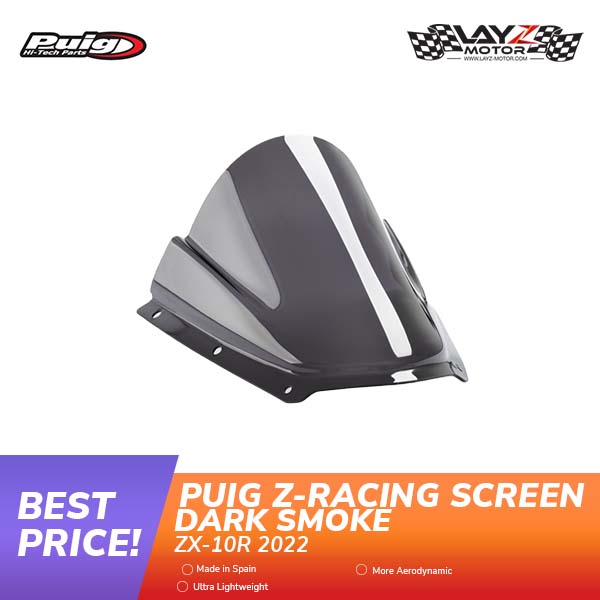 Second image of Puig Z-Racing Screen Windshield, Dark Smoke - Kawasaki ZX10R 2021