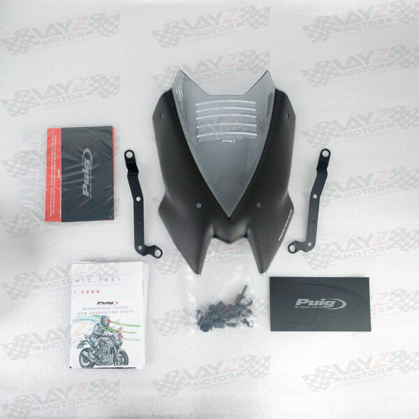 Second image of Puig New Generation Sport Windshield, Smoke - Kawasaki Z900 2020-2024