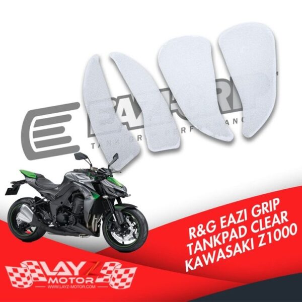 R&G Eazi Grip Side Tankpads, Clear - Kawasaki Z1000 2014-2020