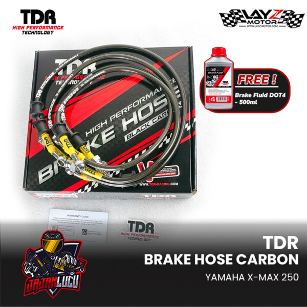 TDR Brake Hose V.24 Black Carbon for X-Max (ABS)