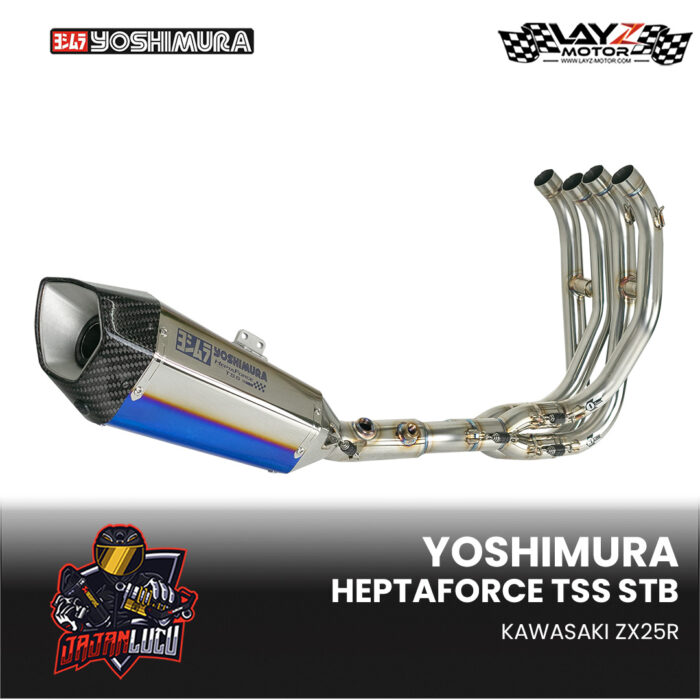 Yoshimura Hepta Force TSS Full System Exhaust SSF (Satin Finish) - Kawasaki ZX25R