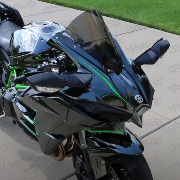 Second image of Zero Gravity Racing Double Bubble Series Windscreen, Light Smoke - Kawasaki H2