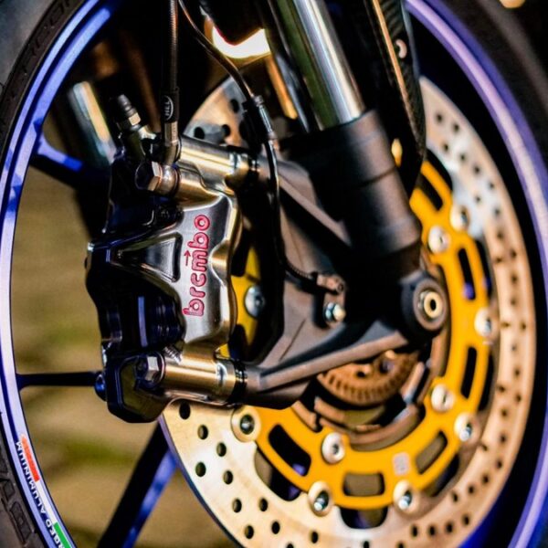 Second image of Brembo GP4-RX CNC P4 32/32 Front Brake Radial Caliper 100mm, Nickel Finish