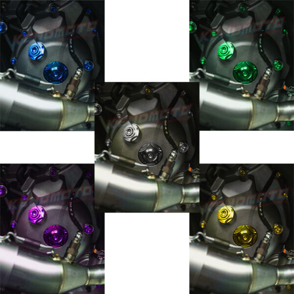 Second image of Kendmoto Titanium Oil Cap Set - Yamaha X-Max 250