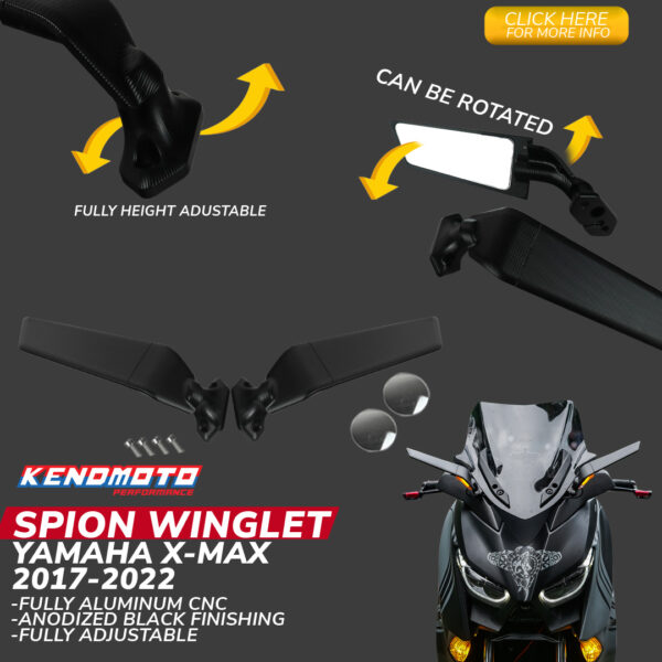 Kendmoto Spion Mirror Winglet - Yamaha XMAX 250