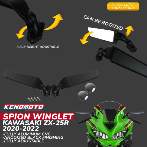 Kendmoto Spion Mirror Winglet - Kawasaki ZX25R