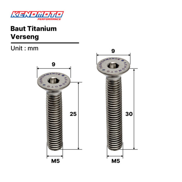 Second image of KENDMOTO Titanium Baut Verseng M5