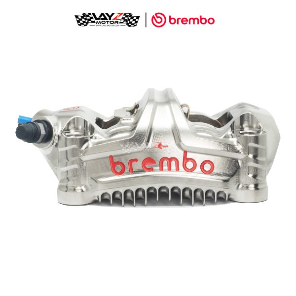 Second image of Brembo GP4-MS CNC P4 32/32 Front Brake Radial Caliper 100mm, Nickel Finish