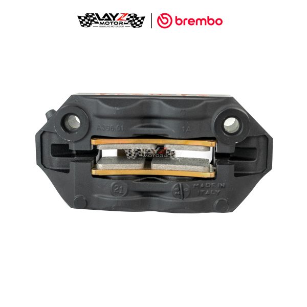 Second image of Brembo M4.34 Monobloc Front Radial Brake Calipers Right Only 108mm, Black Red Logo