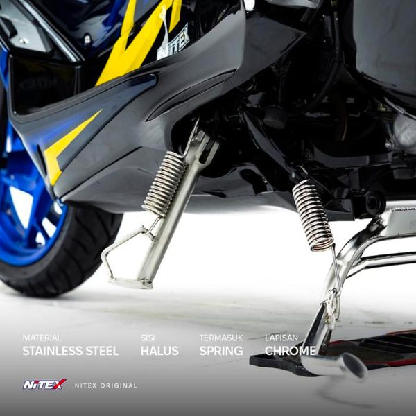 Second image of Nitex Standar Tengah dan Samping Stainless Steel - Yamaha X-Max 250 Connected