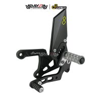 LighTech Adjustable Rearsets Kawasaki Z900 Black Ergal 7075