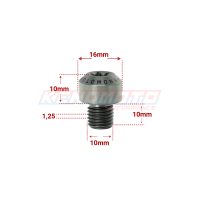 KENDMOTO_TORX M10x10 SILVER