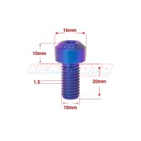 KENDMOTO_TORX M10x20 BLUE