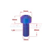 KENDMOTO_TORX M10x20 BLUE
