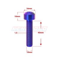 KENDMOTO_TORX M10x40 BLUE