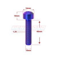 KENDMOTO_TORX M10x40 BLUE