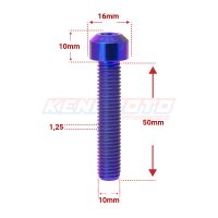 KENDMOTO_TORX M10x50 BLUE
