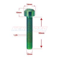 KENDMOTO_TORX M10x50 GREEN