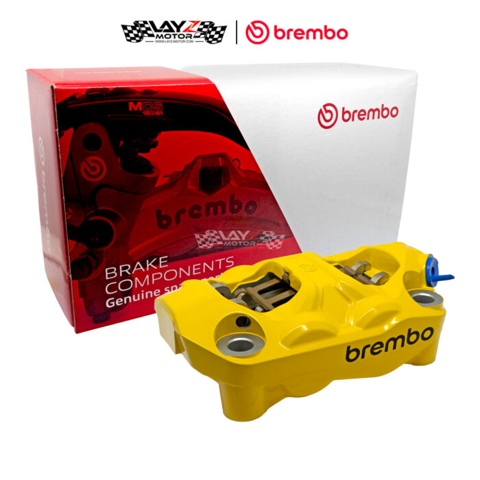 Brembo Hypure Front Radial Brake Calipers Right Only 100mm, Yellow Black Logo