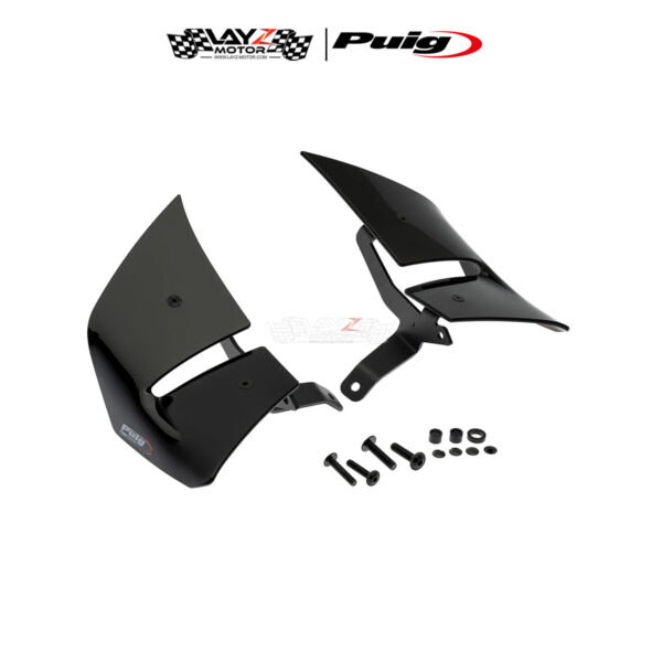 PUIG Kawasaki Z900 SE 2025 Side Spoilers D12 - Black