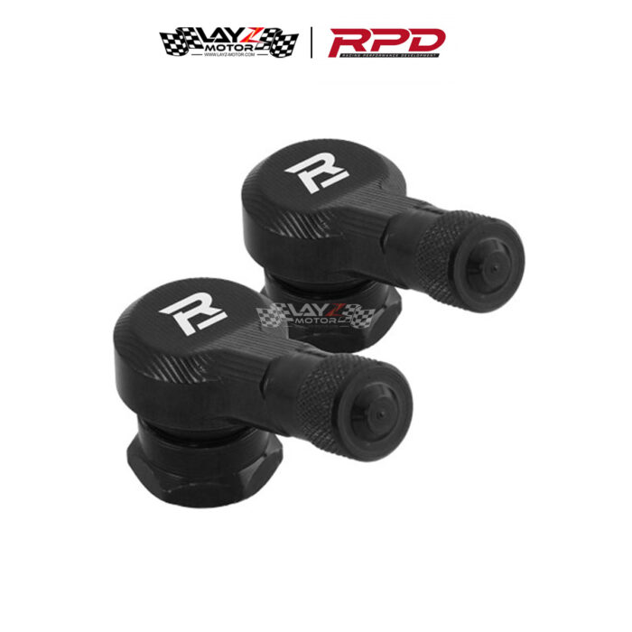 RPD CNC Tire Valve Cap Set 90 Degree Angle (2pcs) 10mm